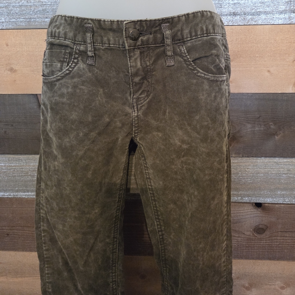 Free People Distressed Olive Skinny Jeans